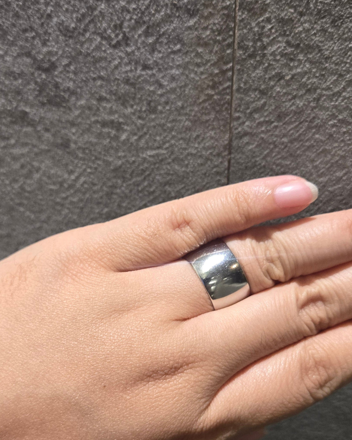 Mirror Thick Plain Ring | Silver