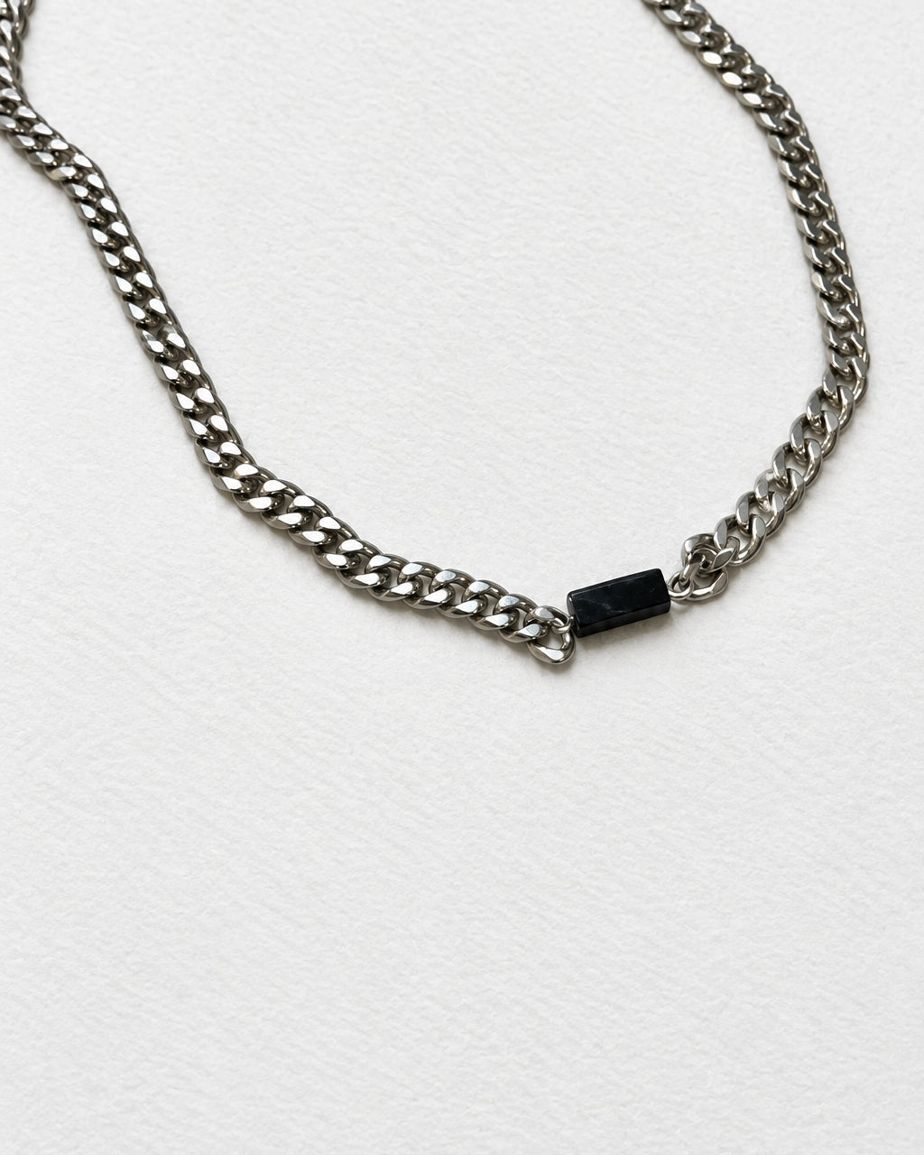 Obsidian Choker Necklace | Silver