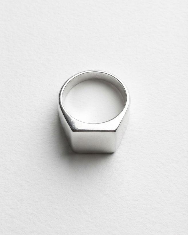 Mirror Square Signet Ring | Silver