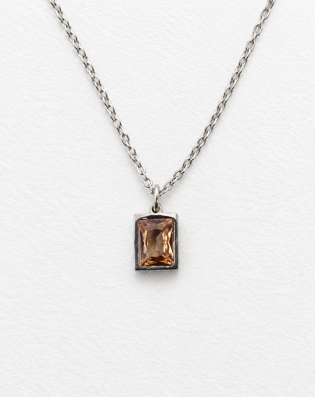 Embun Sunset Zircon Necklace | Silver