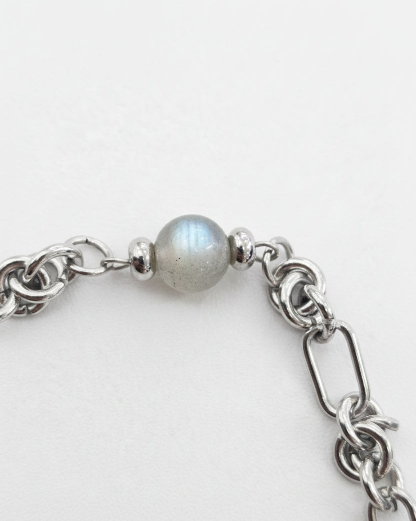 Knot with Labradorite Bracelet | Silver