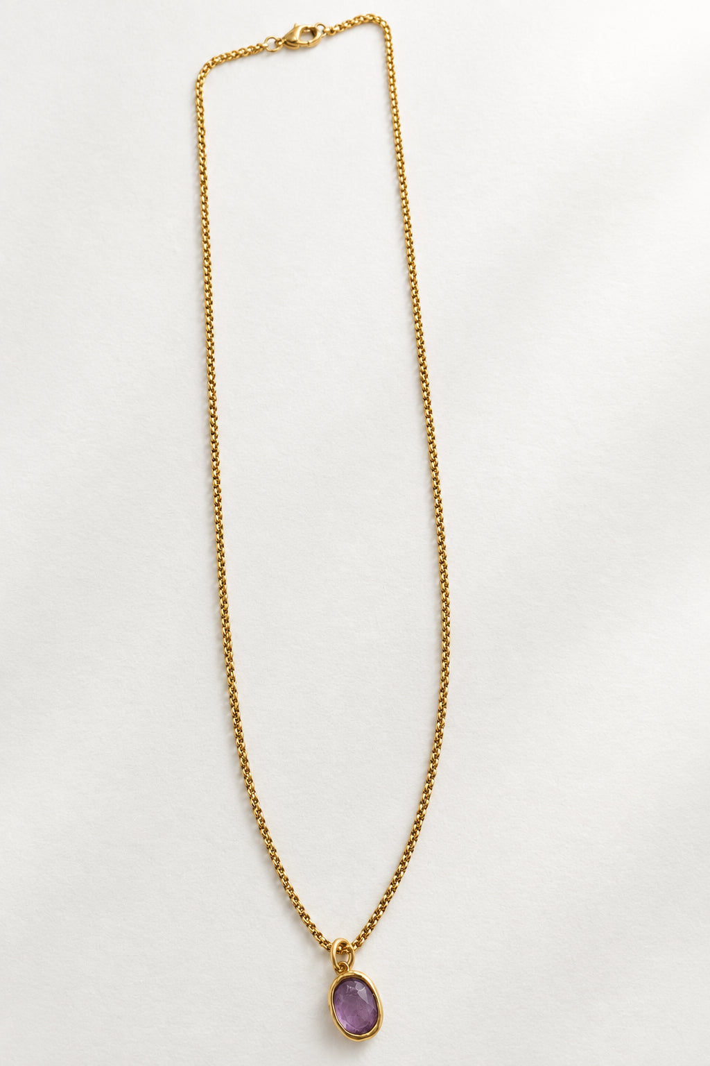 Pesona Oval Amethyst Necklace | Gold