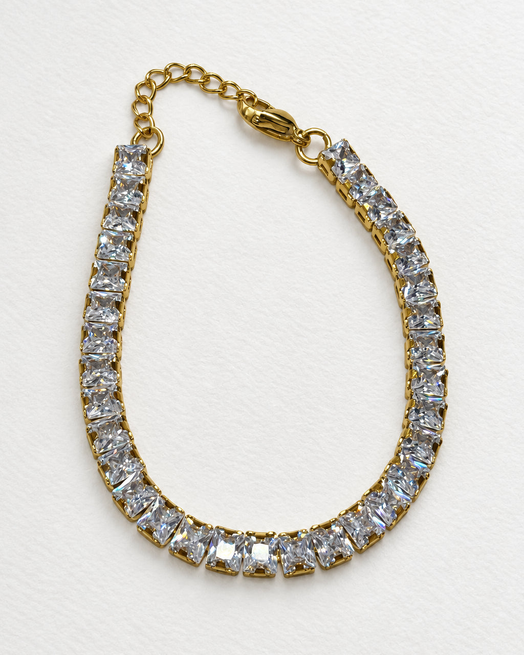 Luxe Embun Square Tennis Bracelet | Gold