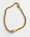 Singular Peach Pearl Bracelet | Gold