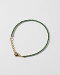 Dainty Embun Green Diamante Bracelet | Gold
