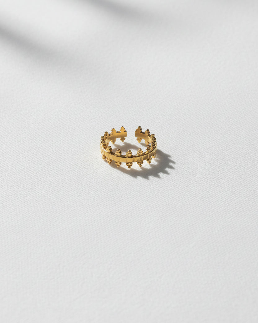 Jaggered Adjustable Ring | Gold