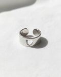 Heart Plain Adjustable Ring | Silver
